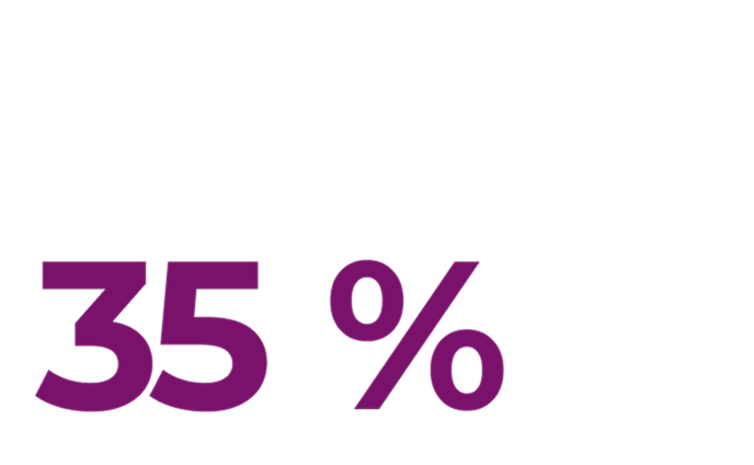 Trente-cinq pour cent.