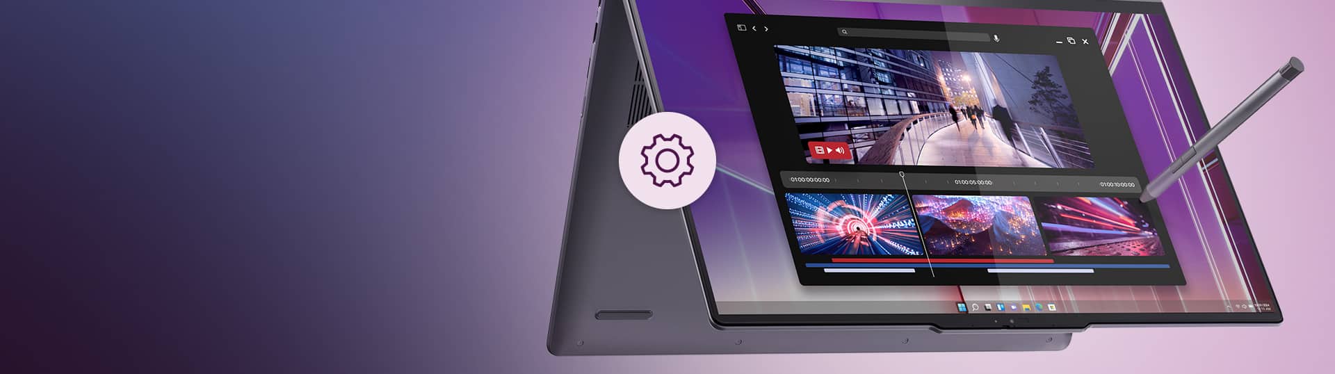 Un portable Lenovo ThinkPad X1 Carbon 13e génération posé ouvert sur un bureau et mettant en valeur son design élégant et son écran haute résolution.