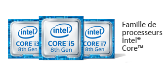 Logo du processeur Intel® Core™ i7 de 8<sup1>e</sup> génération