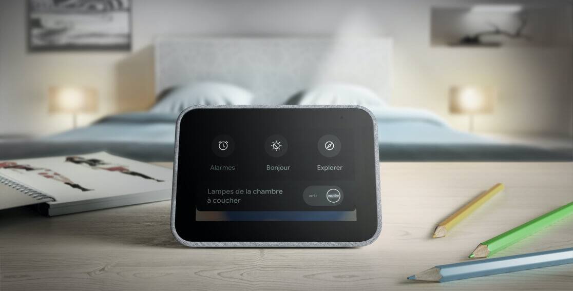 Lenovo Smart Clock avec l’assistant Google Élégant réveil intelligent