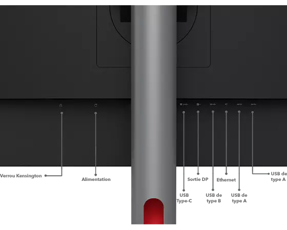 Ports du dessous du ThinkVision P27h-30