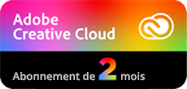 Badge d’adhésion de 2 mois d’Adobe Creative Cloud